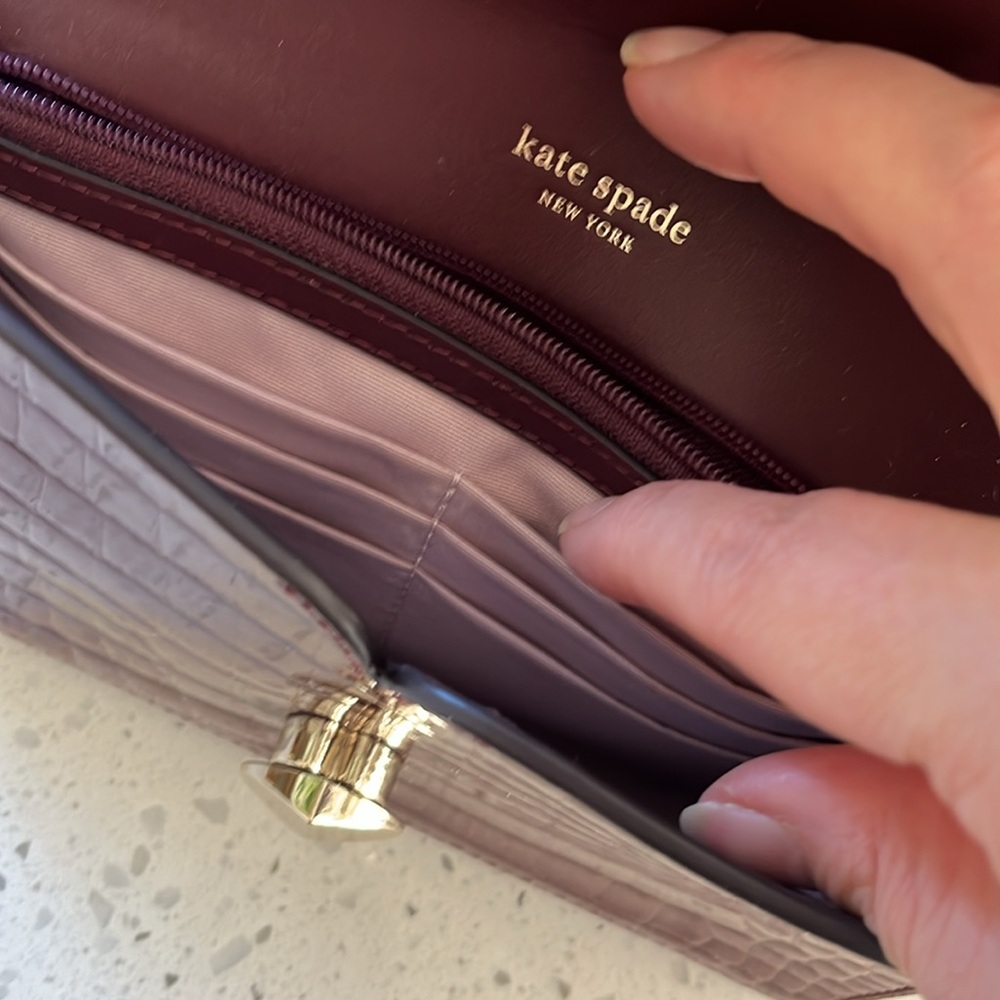 Kate spade Romy Croc-embossed Chain Wallet - Picture 9 of 11